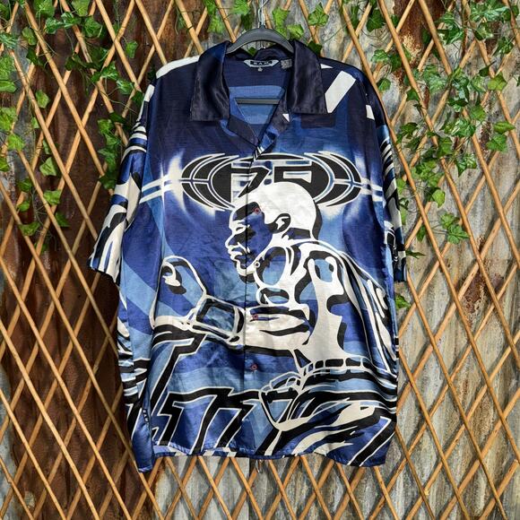 Vintage Y2K ZAM Muhammad Ali fat Albert fubu aop 00s T-shirt - Picture 1 of 4